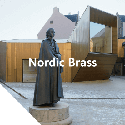 Nordic Brass is an alloy of copper and zinc with a distinctive golden yellow color.