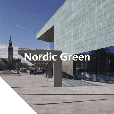 Nordic Green material is pre-patinated at the Aurubis mill to immediately provide the same green patina that naturally develops over time in the environment.