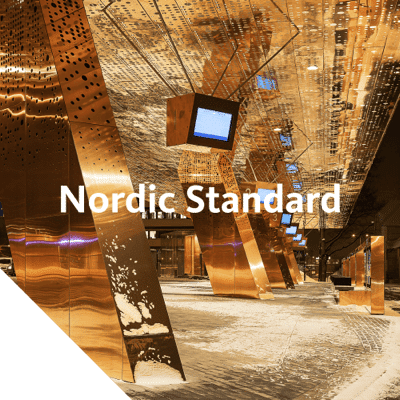 Nordic Standard is mill finish copper without any additional surface treatments carried out at the production site. The material has the traditional bright finish that will oxidise in the environment.